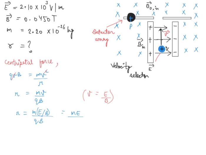 Consider the mass spectrometer shown schematically